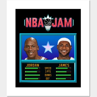 NBA JAM- Jordan Vs James Posters and Art